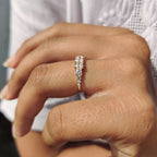 Half Eternity Oval Cut Diamond Band
