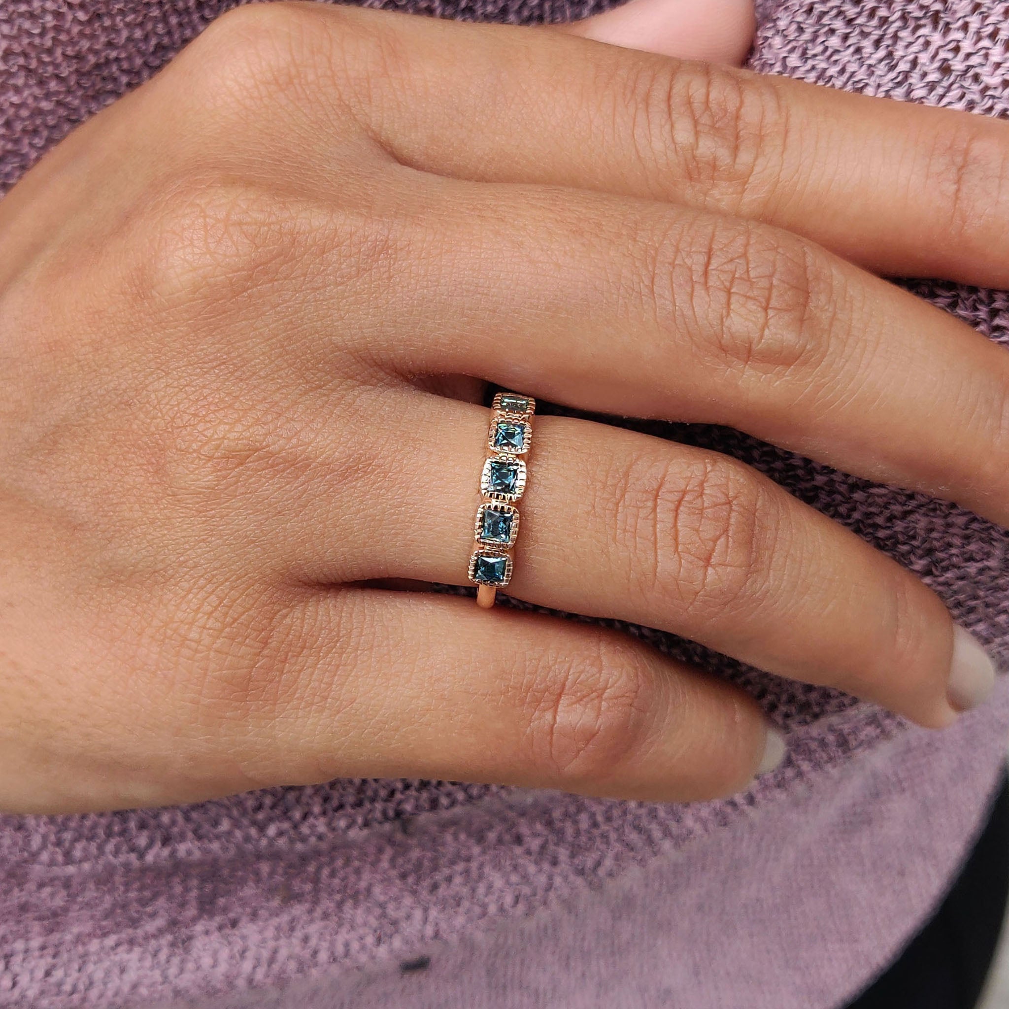 French Cut Half Eternity Band