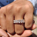 Full Eternity Oval Cut Moissanite Wedding Band