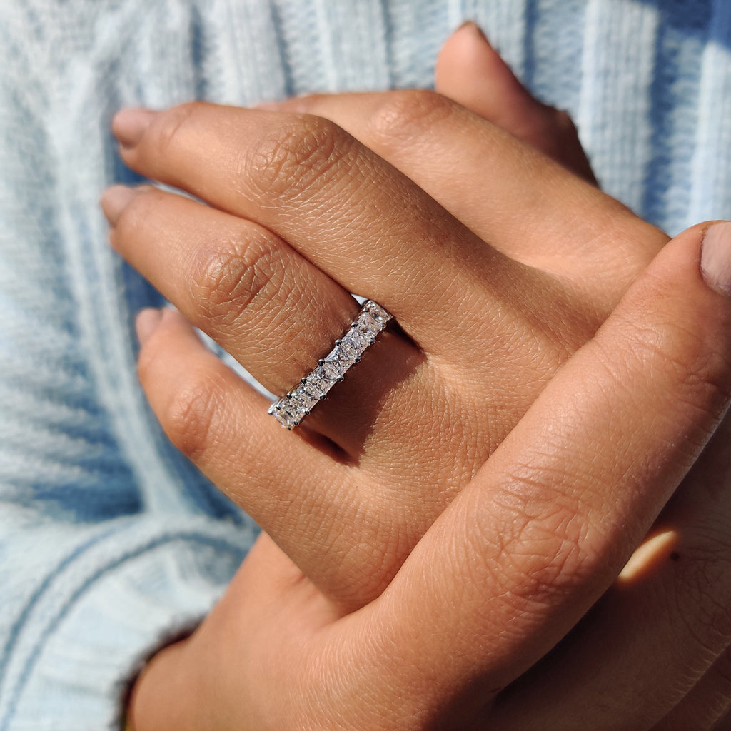 Princess Cut Diamond Band - Full Eternity