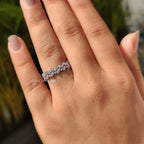 Marquise And Round Wedding Band With Eternity Style