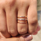 Comfort Fit Wedding Band - Three Tones