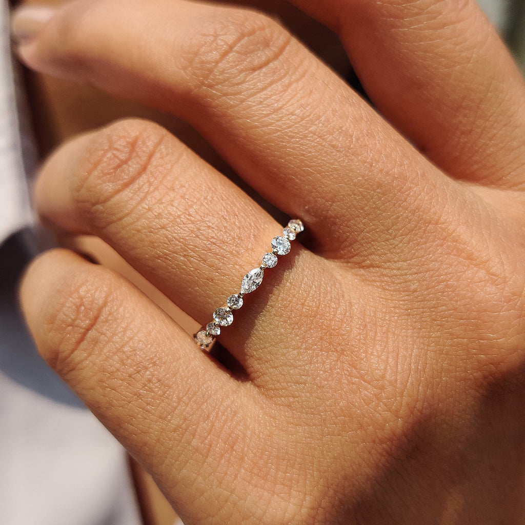 Marquise Wedding Band Set – Shared Prong Setting