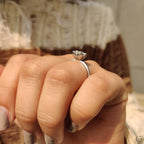 Oval Shaped Diamond Engagement Ring In Solitaire Style