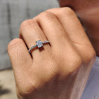 Emerald Pave Ring With Secure Four Prong Setting
