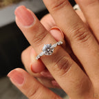 Lab Grown Round Diamond Ring In Share Prong Band