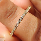 Round Cut Full Eternity Wedding Band