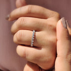 Shared Prong Eternity Band With Round Diamond