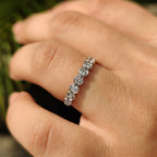 Bezel Set Wedding Band In Round Cut Diamond