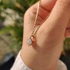 Round Cut Yellow Gold Diamond Pendant