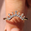 Round Diamond Wedding Band In Tiara Style
