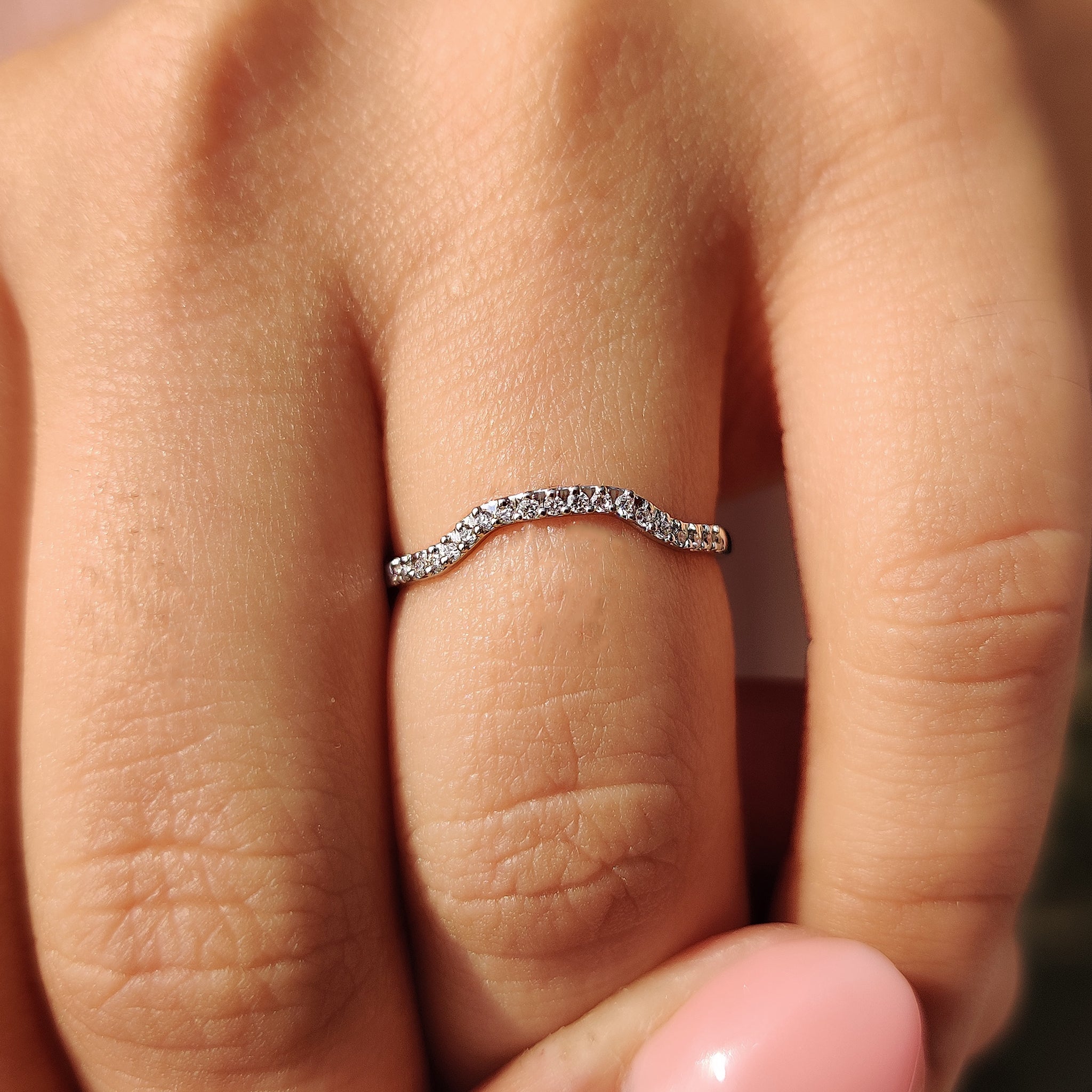 White Gold Band - Half Eternity Main image