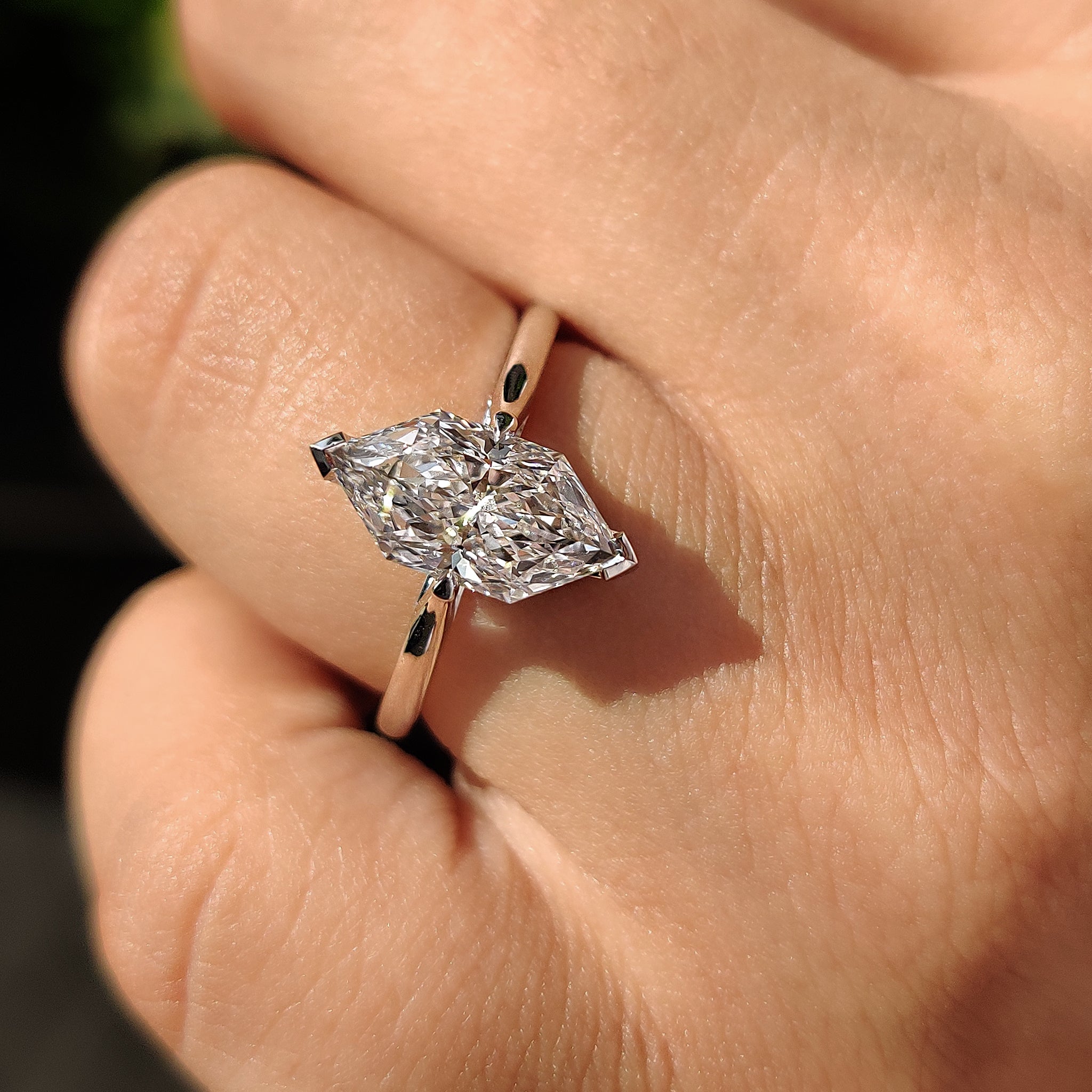 Hidden Halo Dutch Marquise Engagement Ring