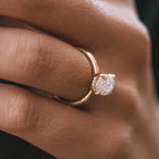2.05 CT Oval Cut Moissanite Hidden Halo Engagement Ring