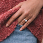 1.60 CT Round Cut Three Stone Moissanite Engagement Ring