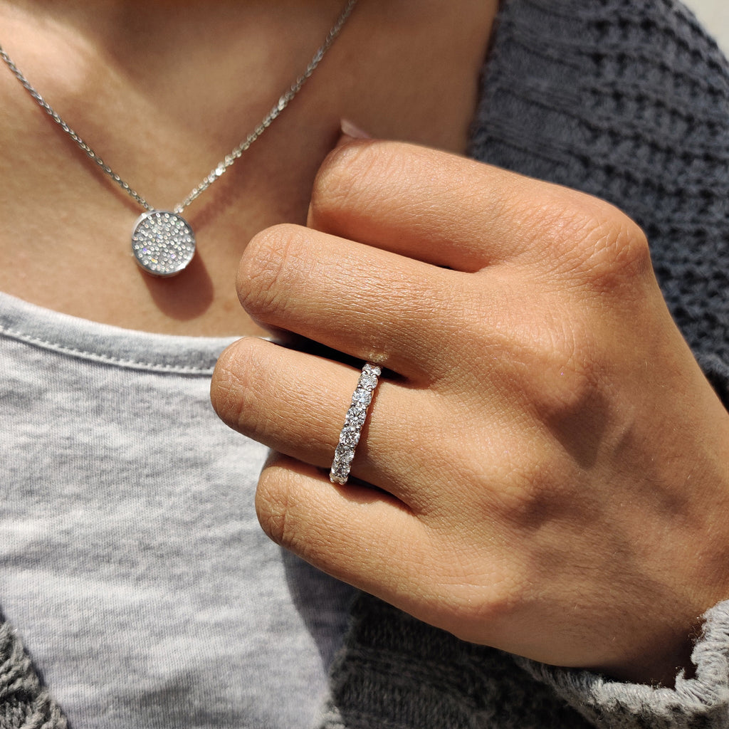 Full Eternity Yellow Gold Wedding Band