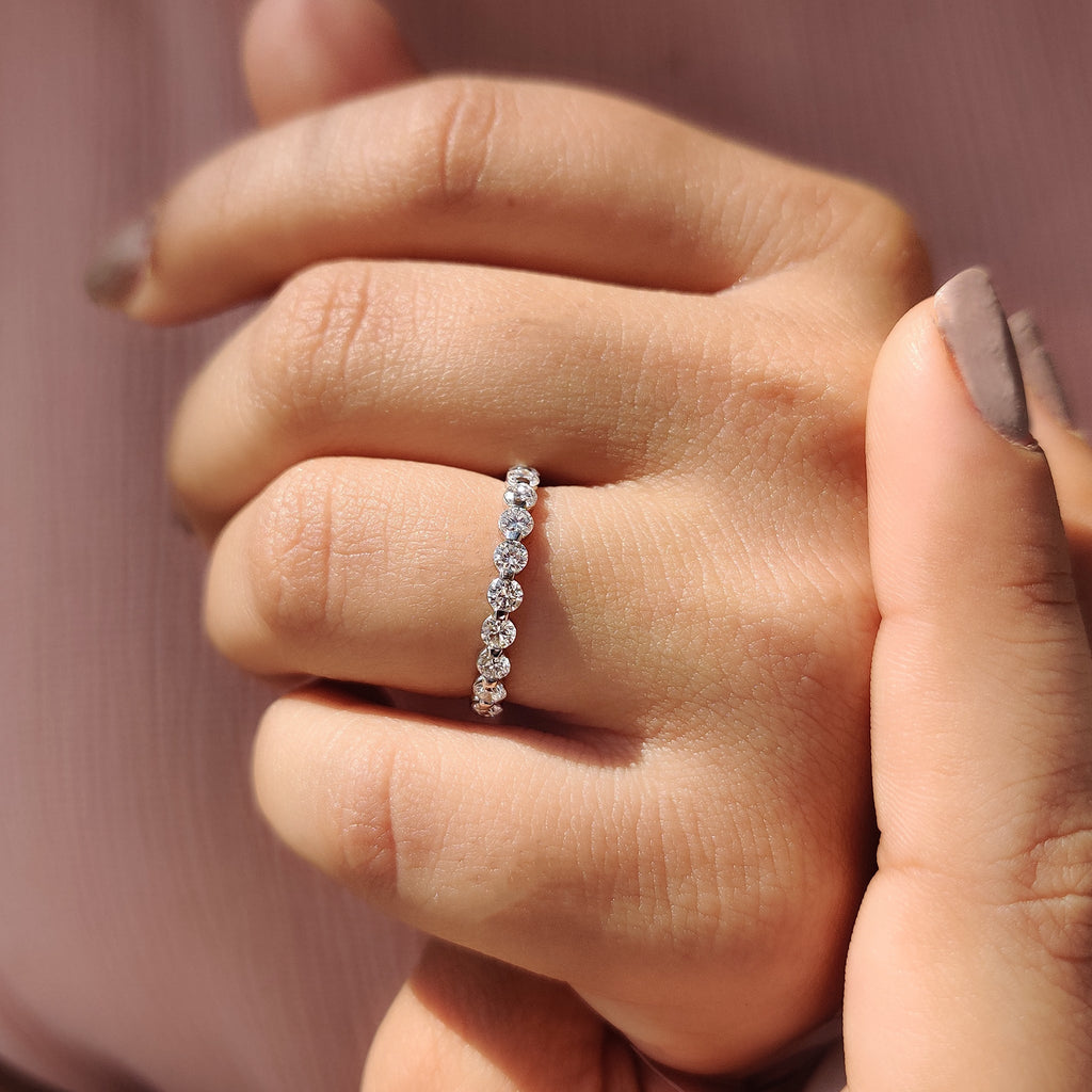 White Gold Round Diamond Eternity Band