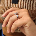 Split Shank Engagement Ring with Pear Diamond