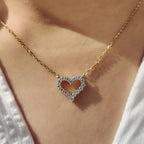 Round Diamond Heart Shaped Pendant