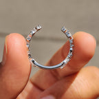 White Gold Womens Wedding Band With Marquise Diamond