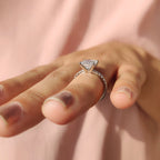 Princess Cut Engagement Ring In Pave Style