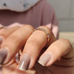 Yellow Gold Baguette And Round Diamond Band