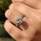 Cushion Diamond Engagement Ring In Solitaire Style