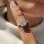 Elongated Cushion Cut Engagement Ring in Double Prong Setting