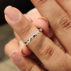 Round Cut Diamond Gypsy Wedding Band