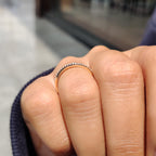 Round Cut Half Eternity Celtic Knot Band