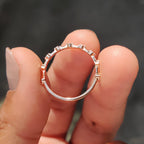 Rose Gold Wedding Band – Half Eternity