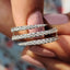 Round Cut Half Eternity Spiral Wedding Band