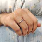 White Gold Simple comfort fit wedding band