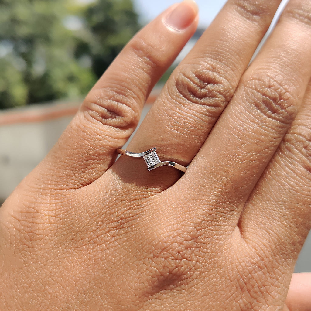 Baguette Cut Toi Et Moi Engagement Ring