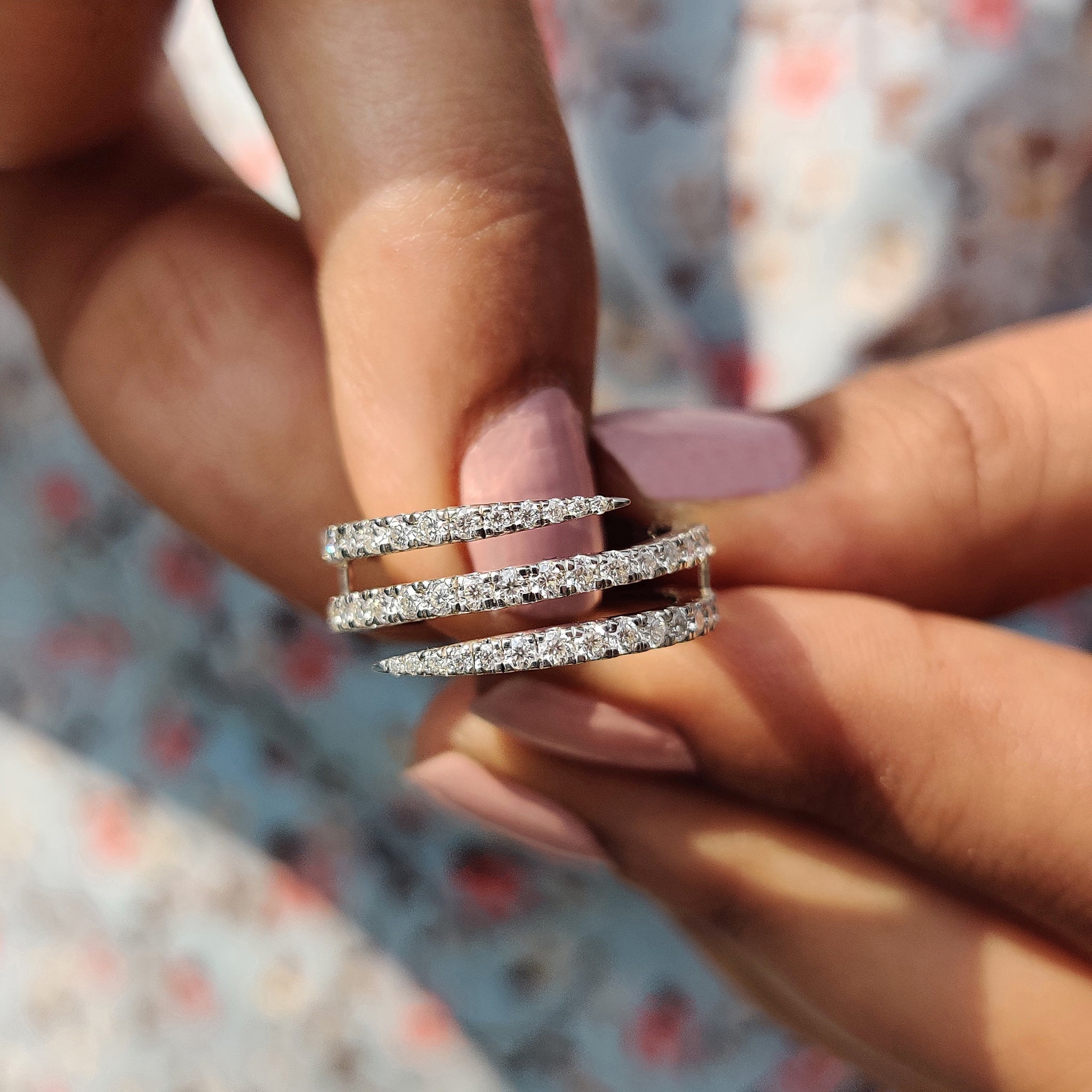 Spiral Ring - White Gold
