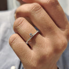 Round Diamond Wedding Band in Sleek Pave Style