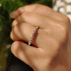 Eternity Wedding Band - Marquise and Round Diamonds