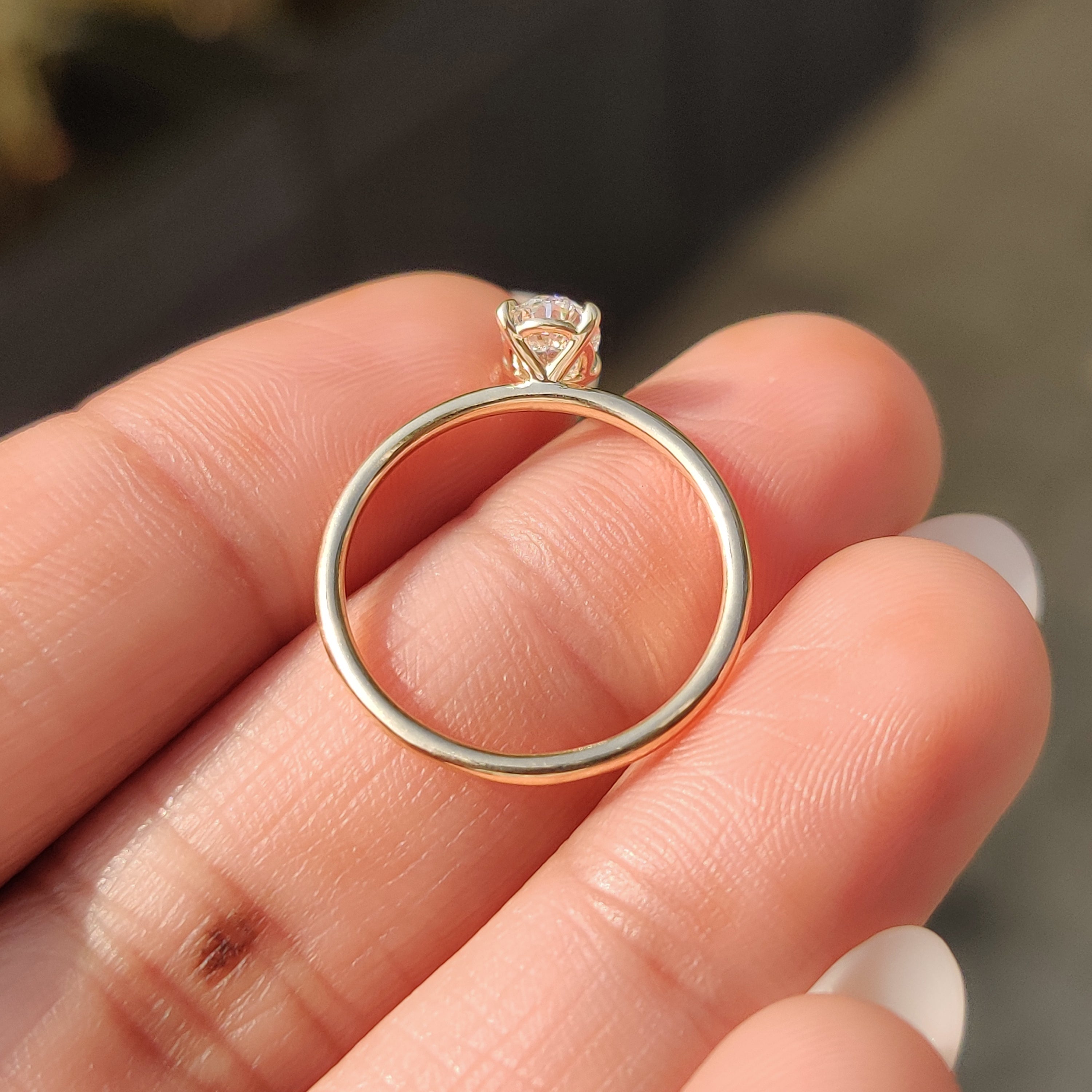 Yellow Gold Oval Diamond Engagement Ring