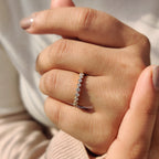 Minimalist Round Cut Lab Grown Diamond Band