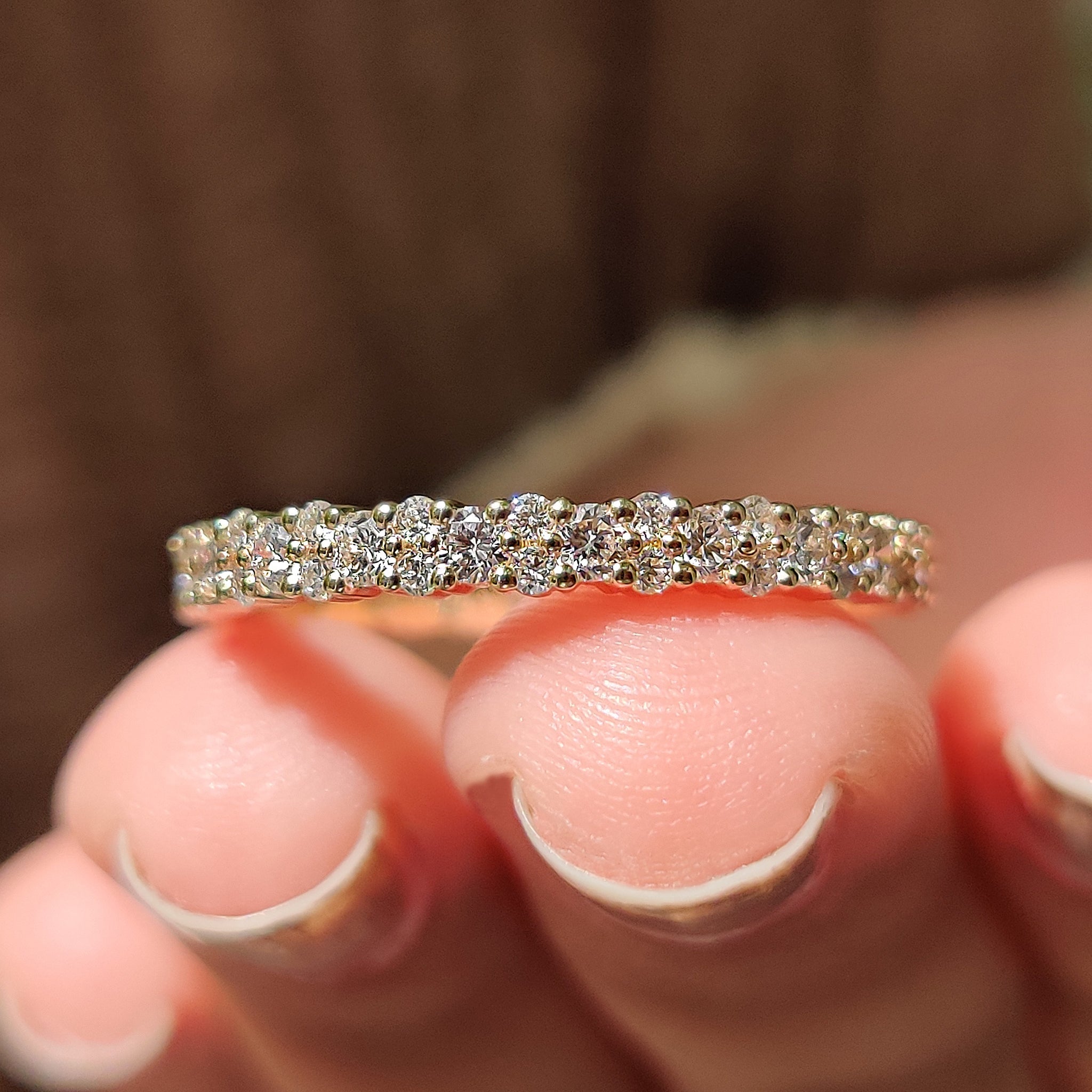 Round Diamond Eternity Wedding Band