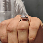 Vintage Engagement Ring In Oval Cut Moissanite