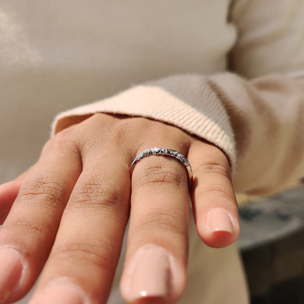 Tiara Wedding Band - Round Cut Diamonds