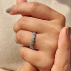 Round Diamond Wedding Band With Halo Style