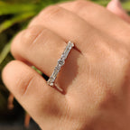 Half Eternity Wedding Band In Round And Baguette Diamond