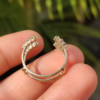 Open Gap Round Diamond Ring Enhancer Band
