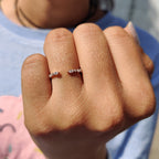 Marquise And Round Wedding Band In Open Gap Setting