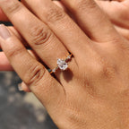 Yellow Gold Pear Cut Diamond Ring