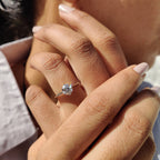 Round Solitaire Engagement Ring With Tapered Shank Design
