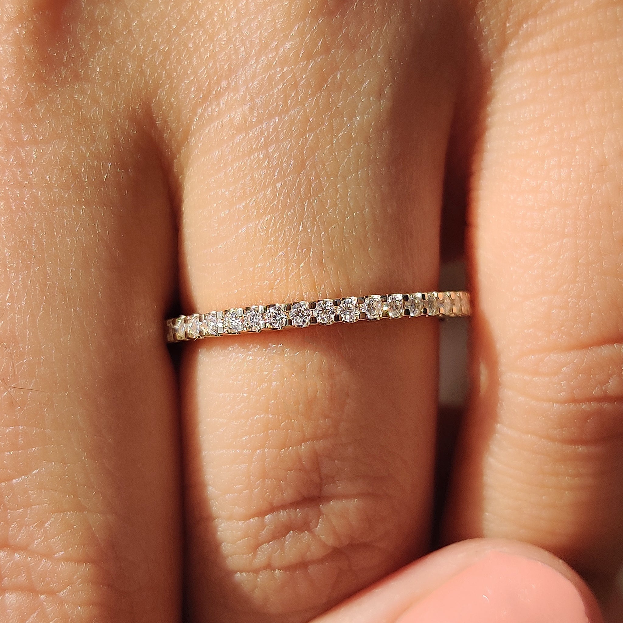 Round Cut Full Eternity Wedding Band
