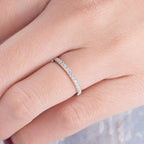 0.35 CTW Round Cut Full Eternity Moissanite Wedding Band